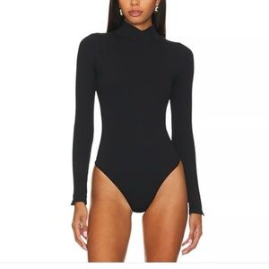 Free People Intimately XYZ Recycled Ribbed Black Turtleneck Bodysuit Sz M-L NWT